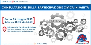 16 maggio 2019  - Enciclopedia Italiana. Consultazione sulla partecipazione civica in sanit&agrave;.